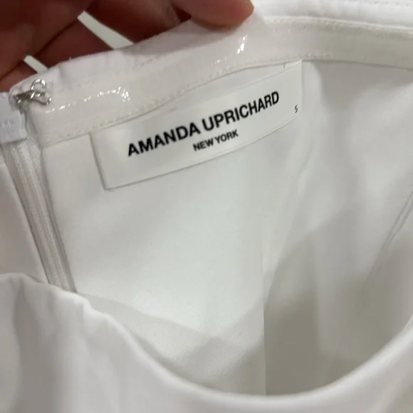 Amanda Uprichard White Off-Shoulder Mini Dress - Picture 5 of 7